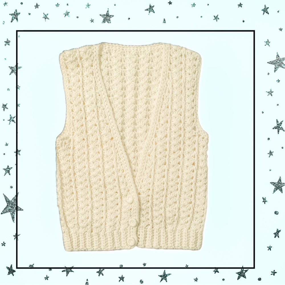 Crocheted Knit Vest